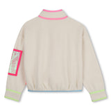 Beige Neon Trim Cardigan