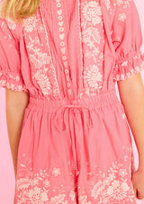 Selena Cotton Embroidered Romper