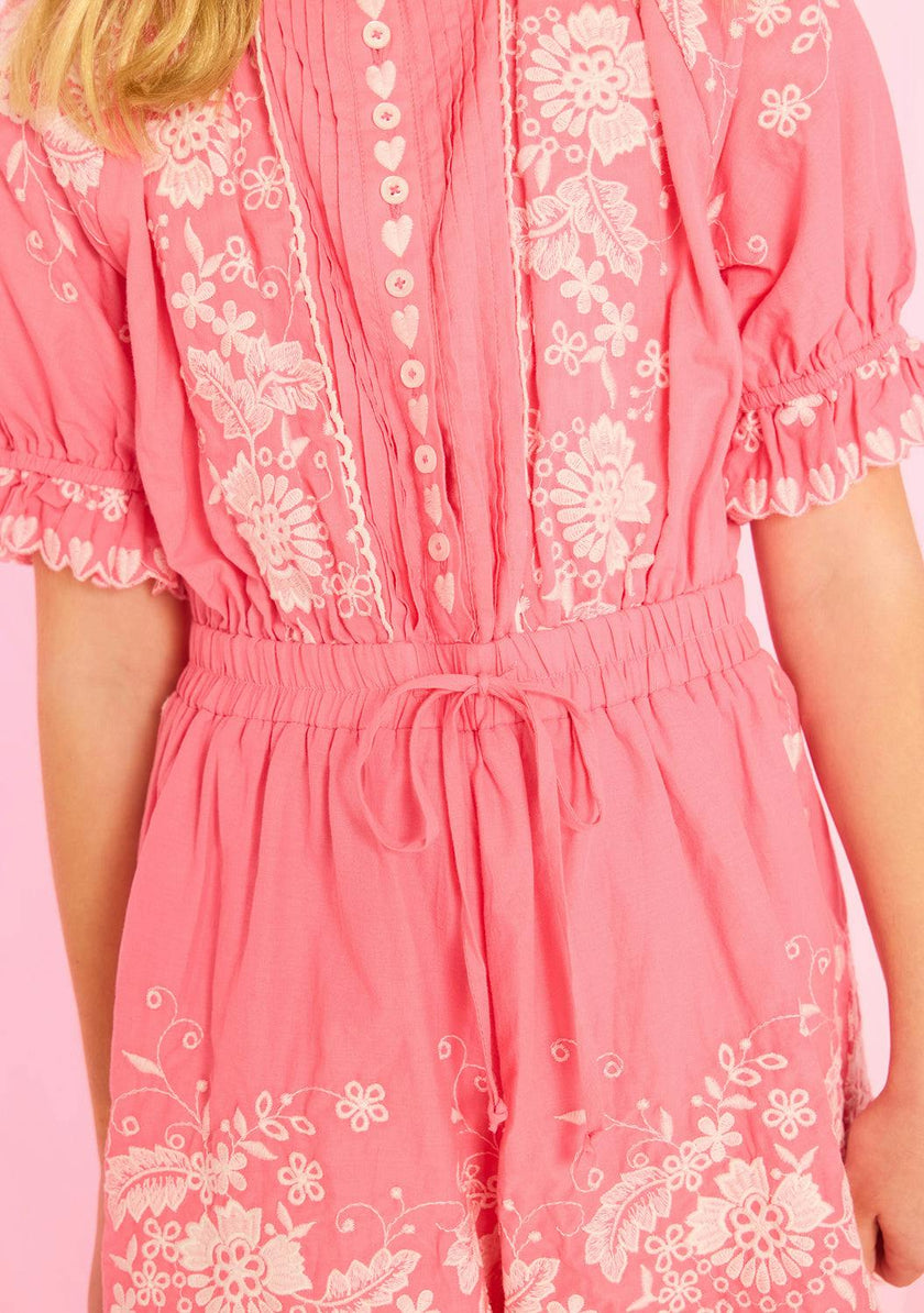 Selena Cotton Embroidered Romper