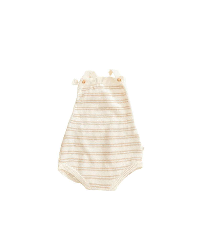 Organic Cotton Stripe Knit Bubble Romper