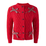 Tartan Bow Cardigan