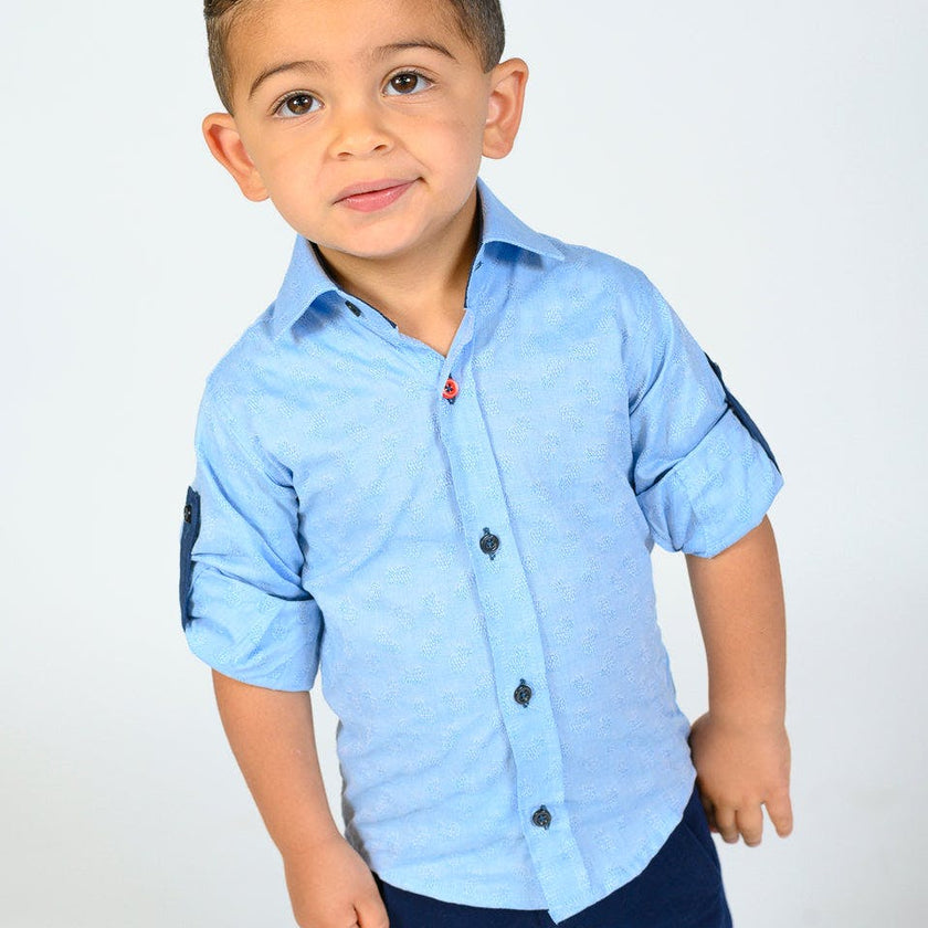 Blue Pineapple Dress Shirt