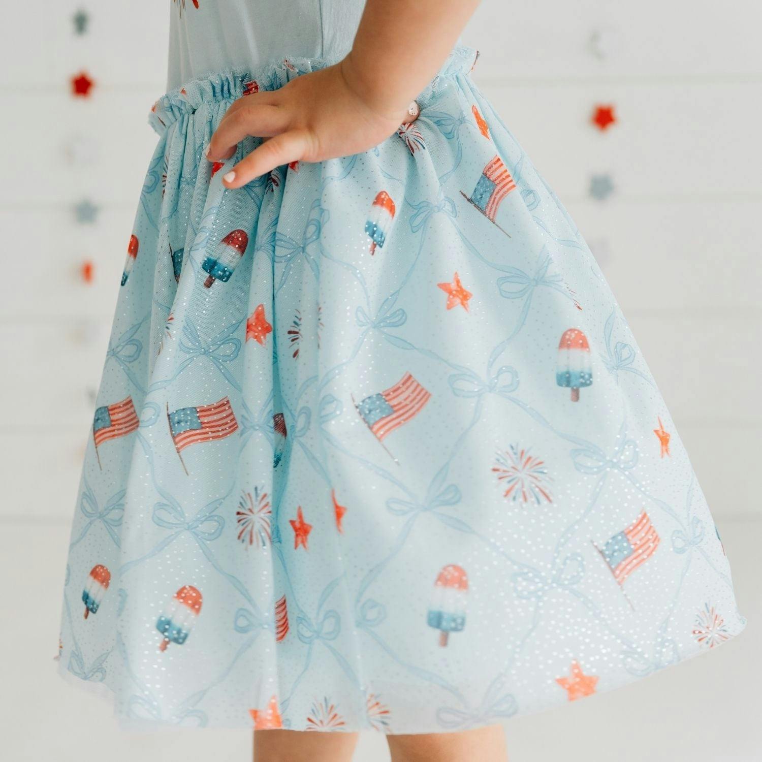 Patriotic Trellis Tank Tutu Dress