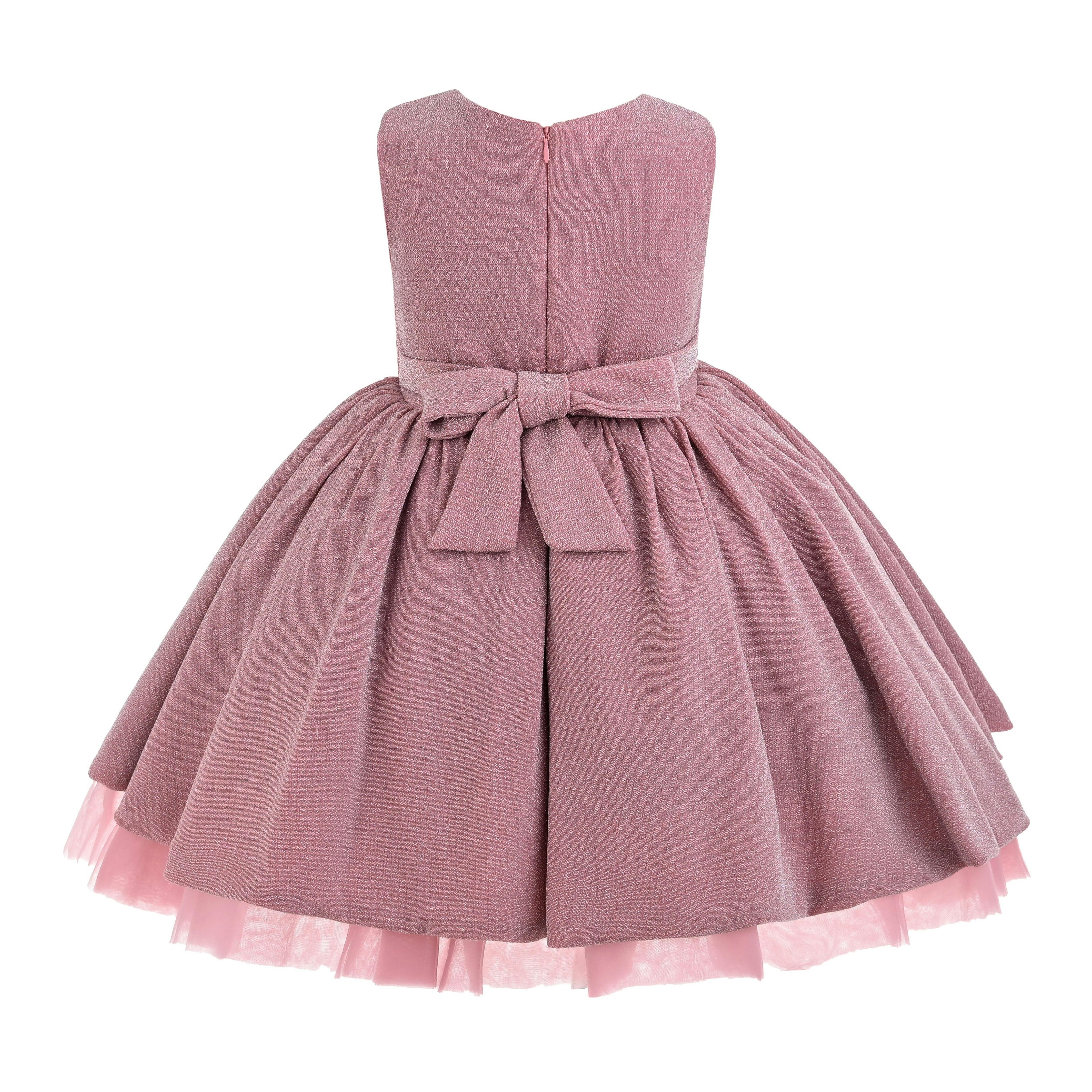Pink Isalyn Glitter Bow Dress