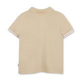 Beige & White Polo Set