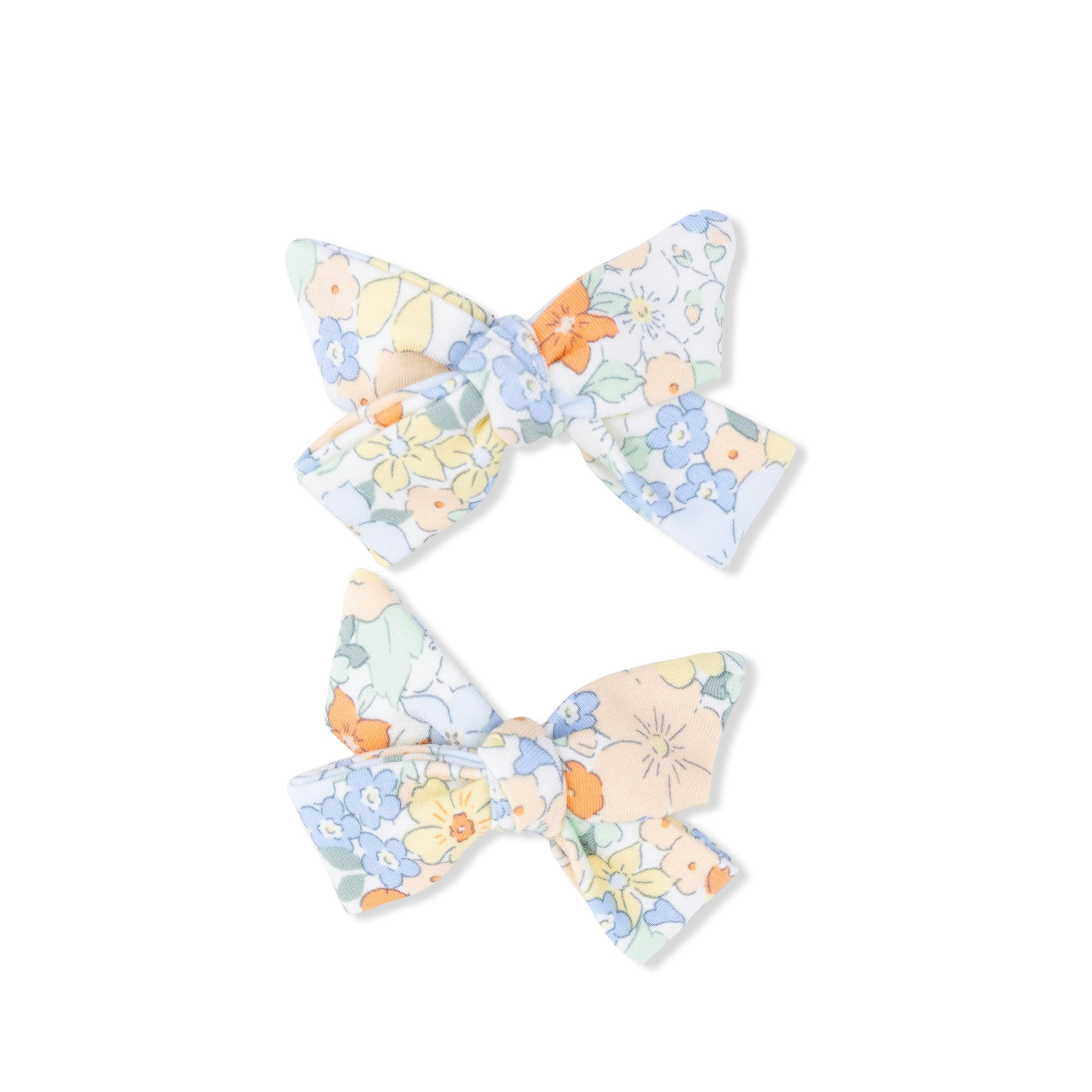 Georgia Floral - Tie Back Romper & 2 Pack Hair Bow Set