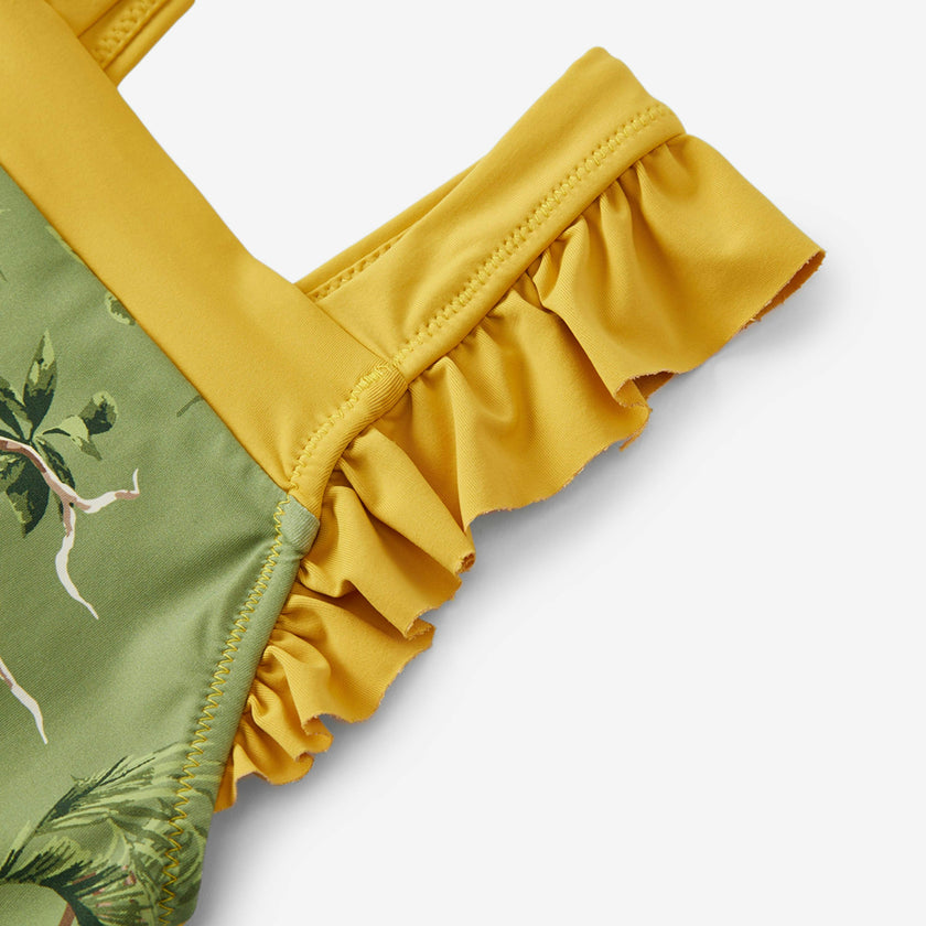 Ruffle Square Neck Swimsuit