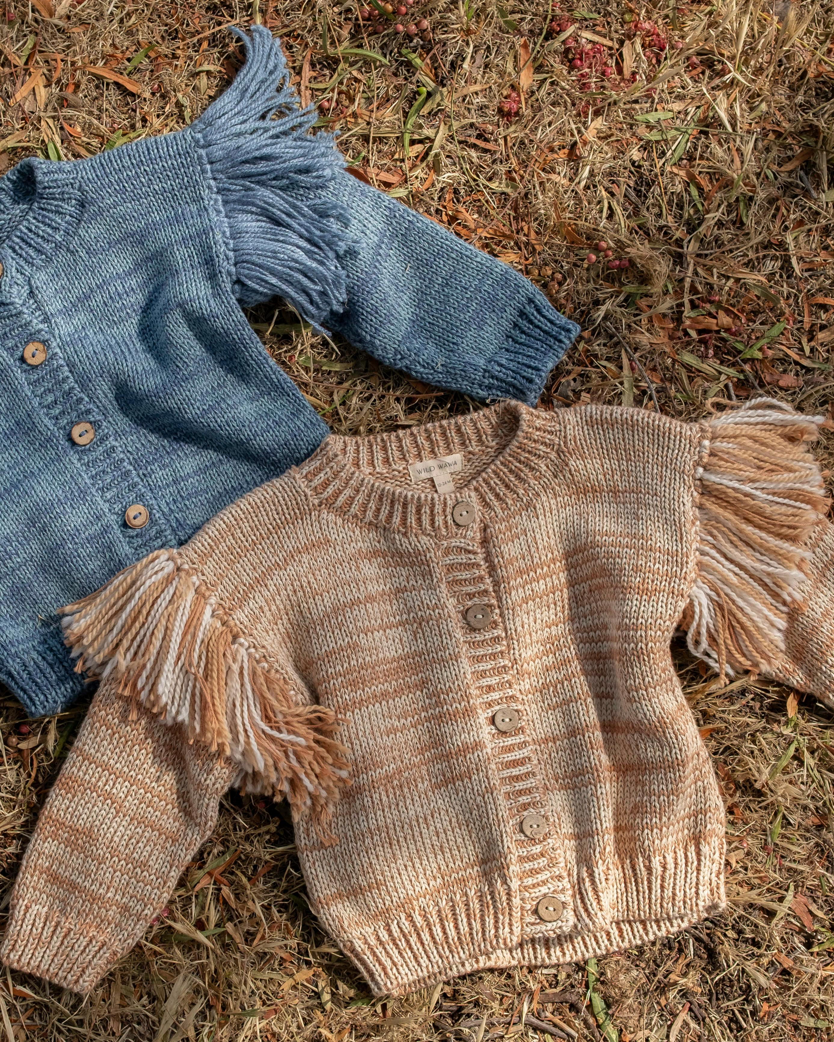 Fringed Cardigan in Prairie Sand