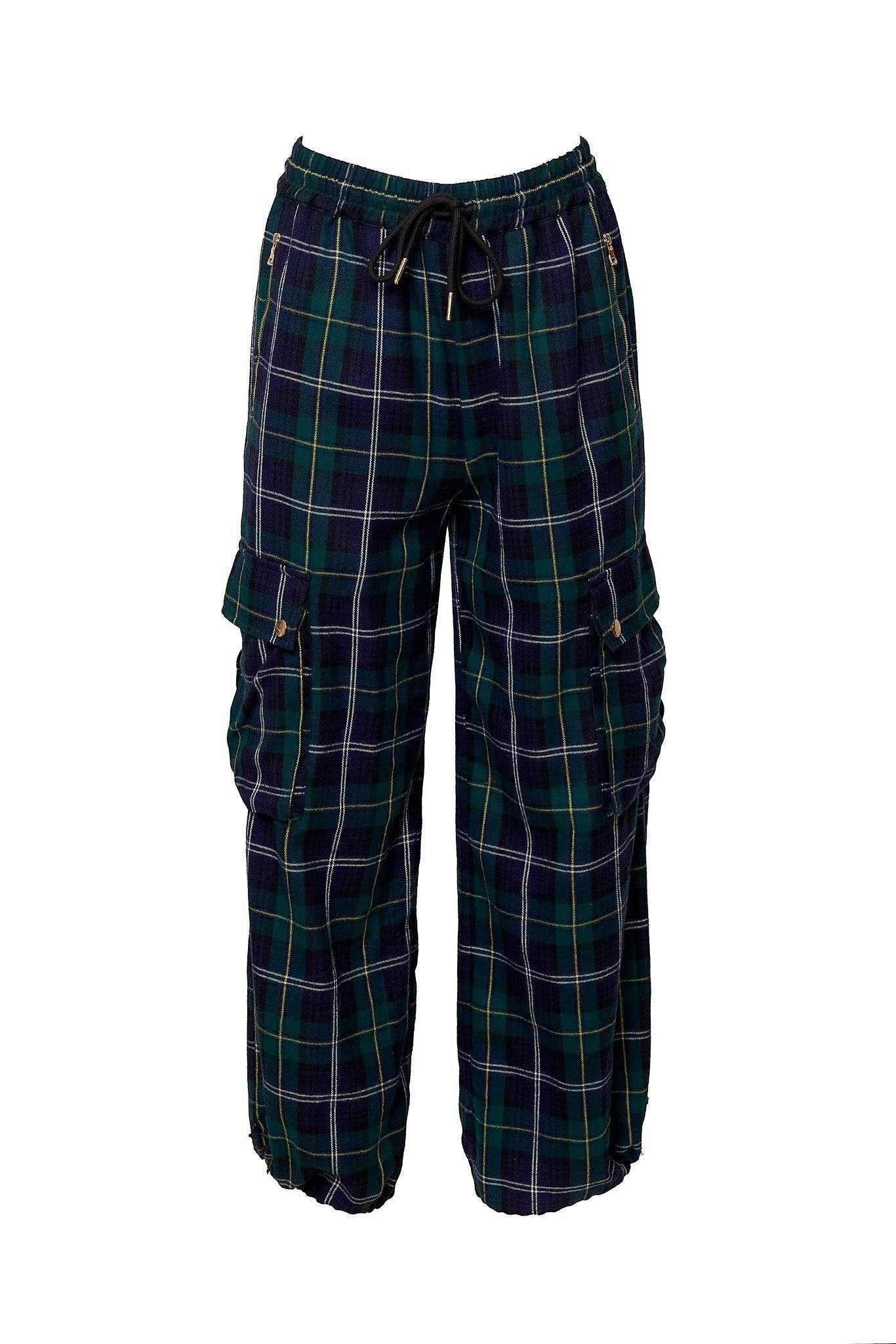 Nicole Cargo Pants in Nocturne Plaid