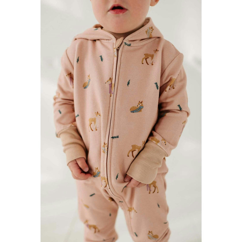Baby Girl Terry Zip Romper