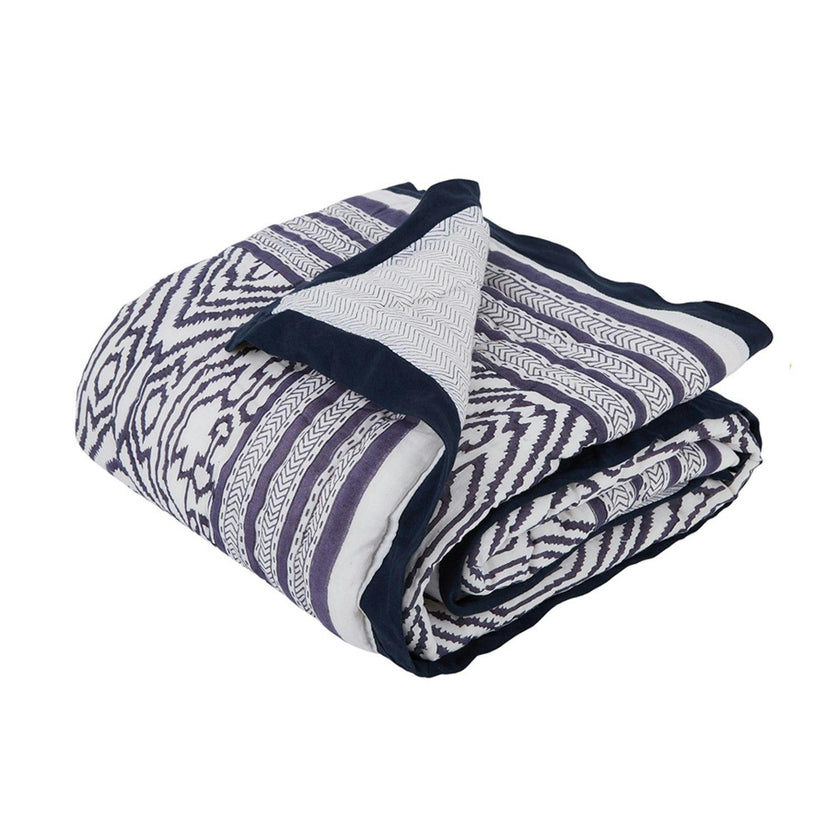 Block-Printed Cotton Crib Quilt