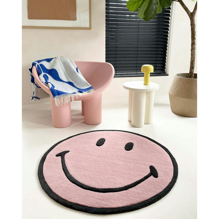 Round Smiley Rug