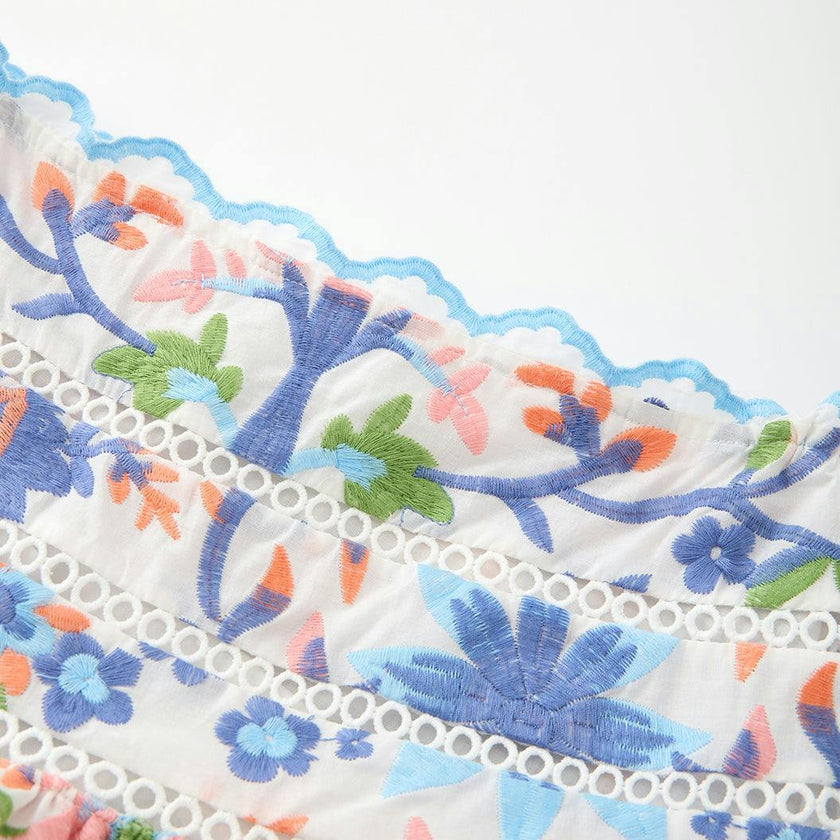 Sarah Embroidered Mini Skirt