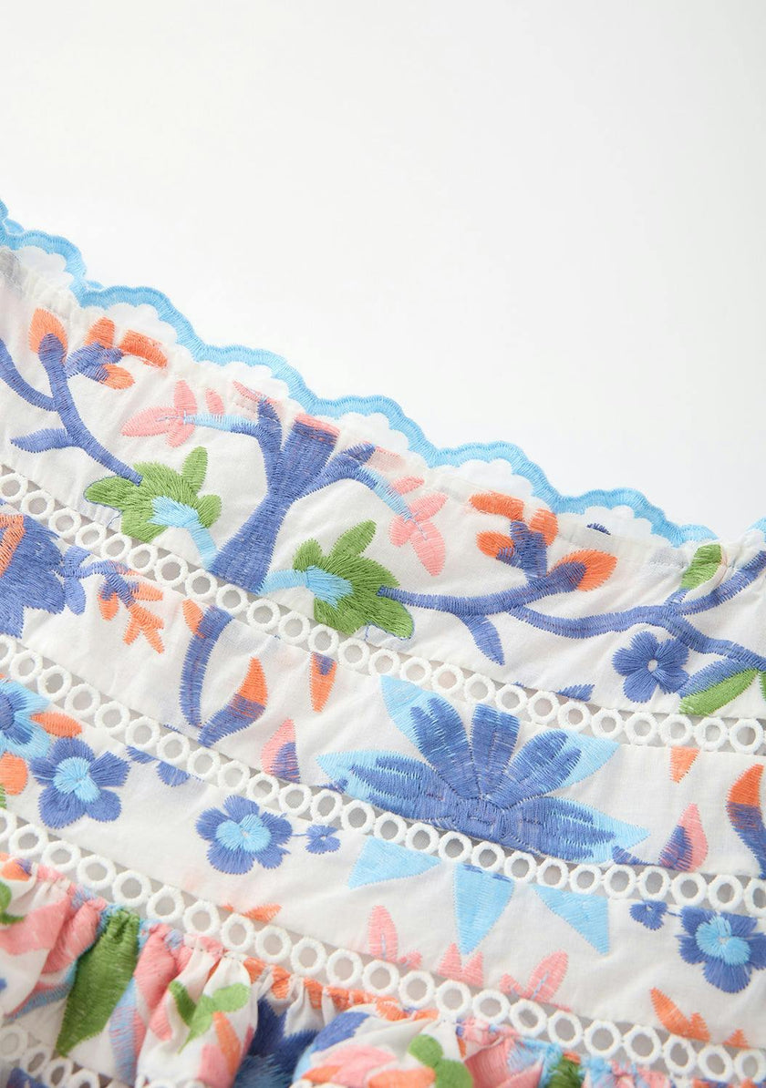 Sarah Embroidered Mini Skirt