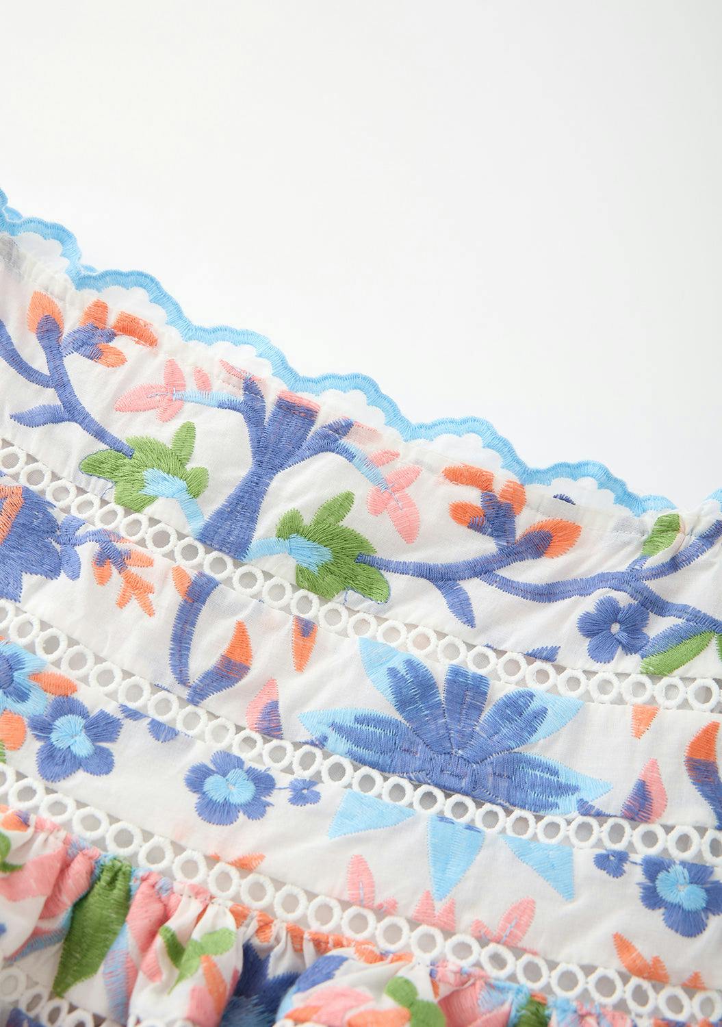 Sarah Embroidered Mini Skirt