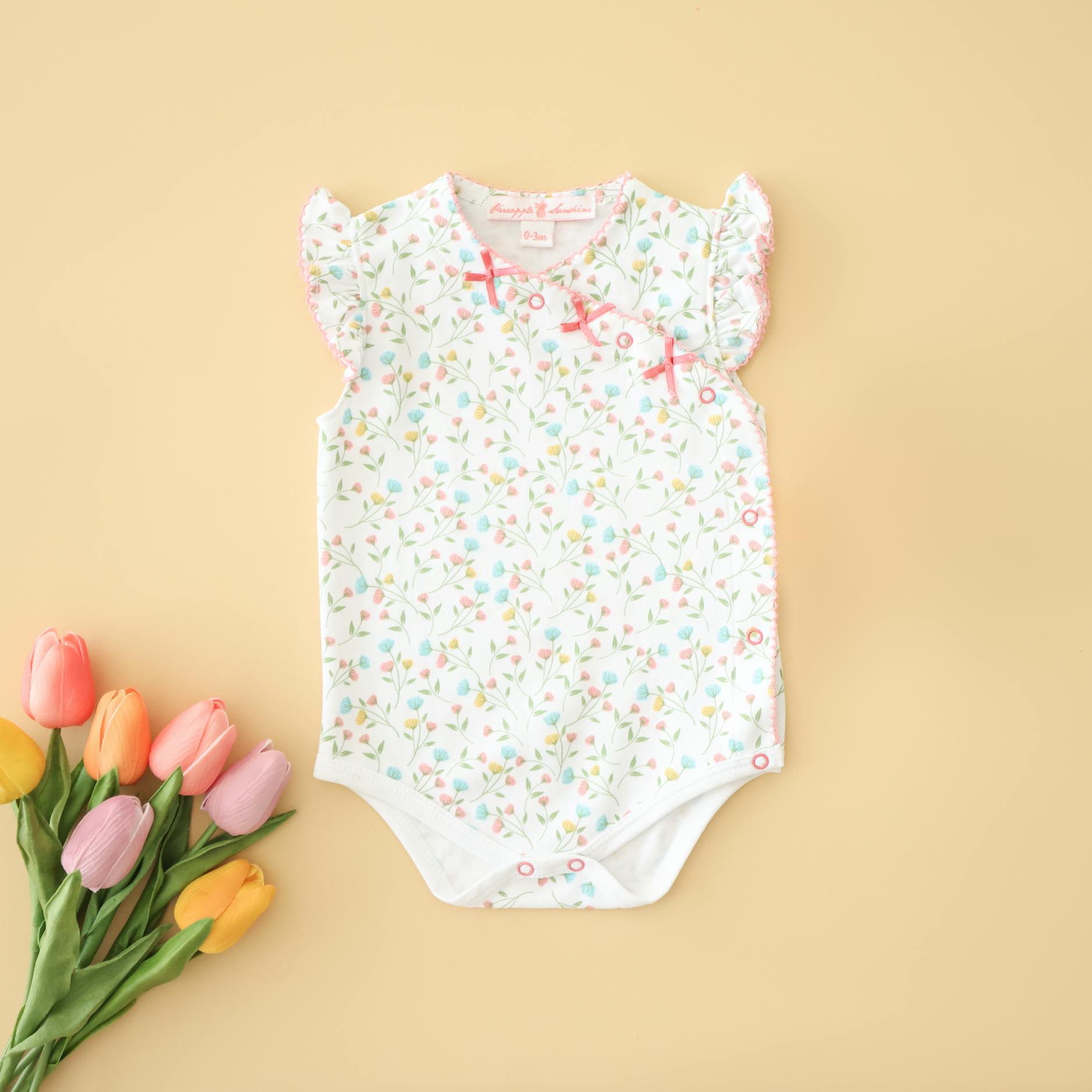 Pink Arabella Onesie with Bows