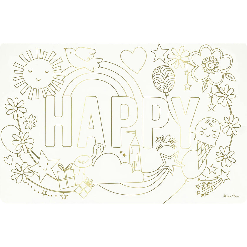 Happy Icons Coloring Placemats