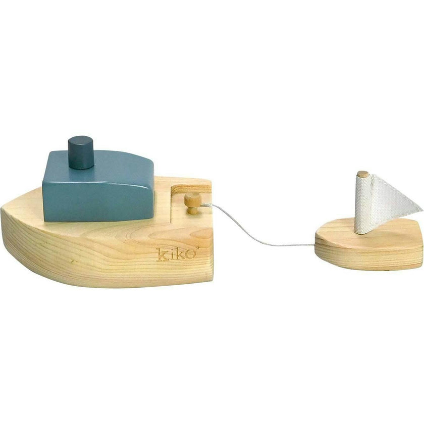 Ofune wind-up wooden boat