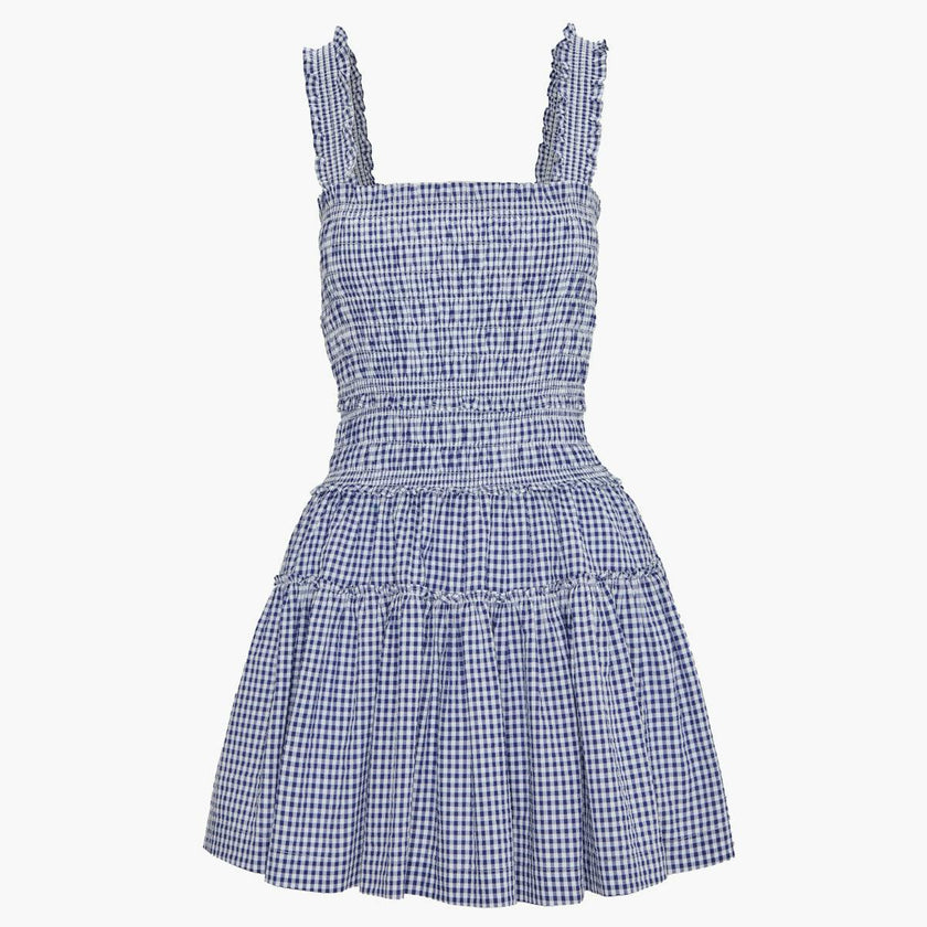 The Azalea Mini Nap Dress - Navy Gingham