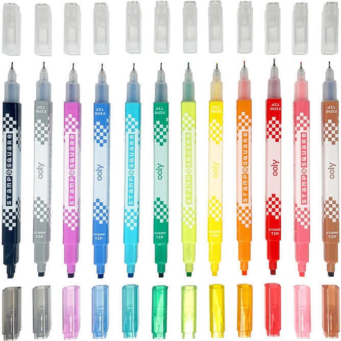 Stamp A Square Pixels Markers