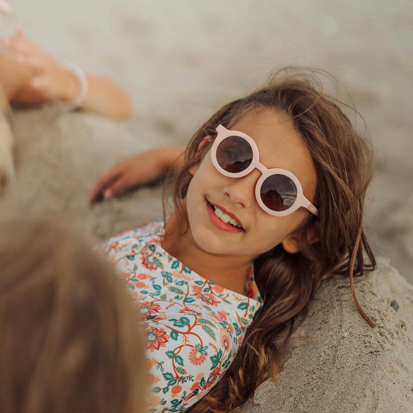 Original Round Sustainable Sunglasses | Bio-Based Bendable Polarized | Blush Bloom