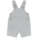 Light Blue Striped Baby Overalls