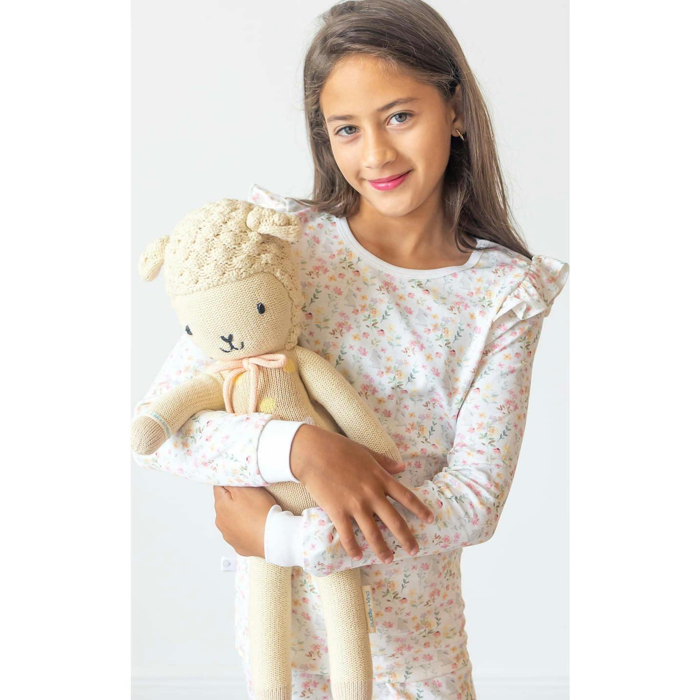 Winter Flowers Pima Long Pajama Set