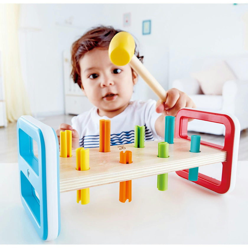 Hape: Rainbow Pounder&nbsp;- Wooden Hammering Bench Toy