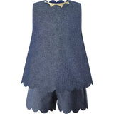 Chambray Scalloped Set