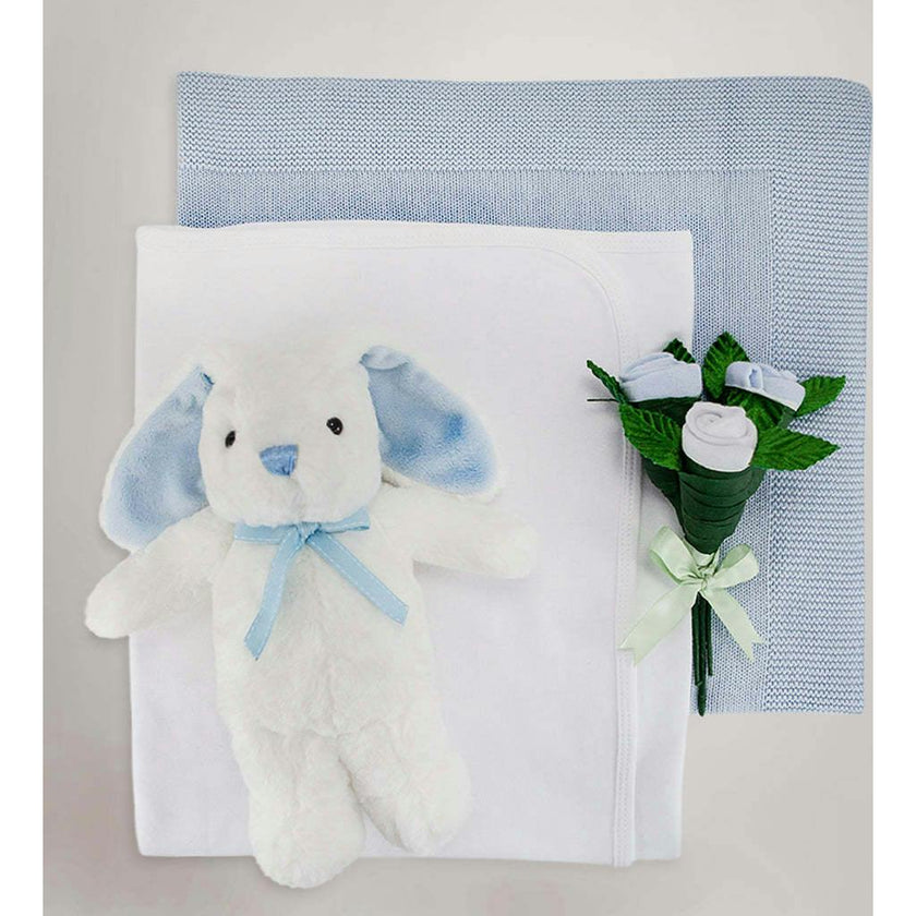 Personalized Little Blue Bunny's Blanket Cake