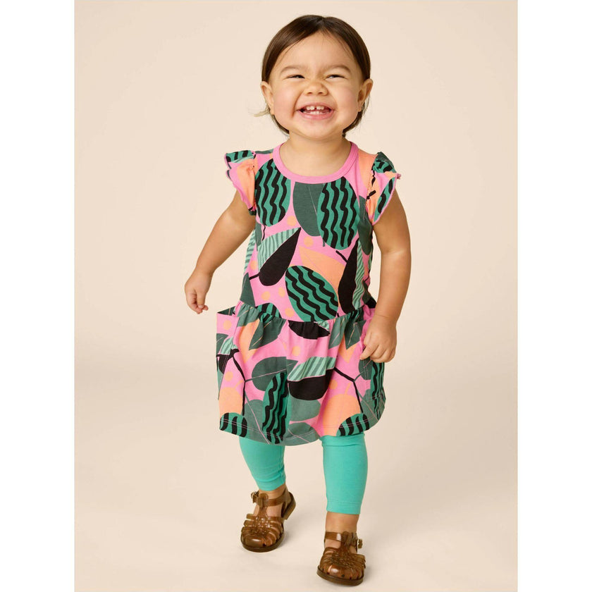 Flutter Sleeve Pocket Dress 2.0, Pink