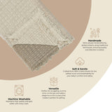 Multi-Layer Dove Grey Ombre Muslin Cotton Baby Blanket