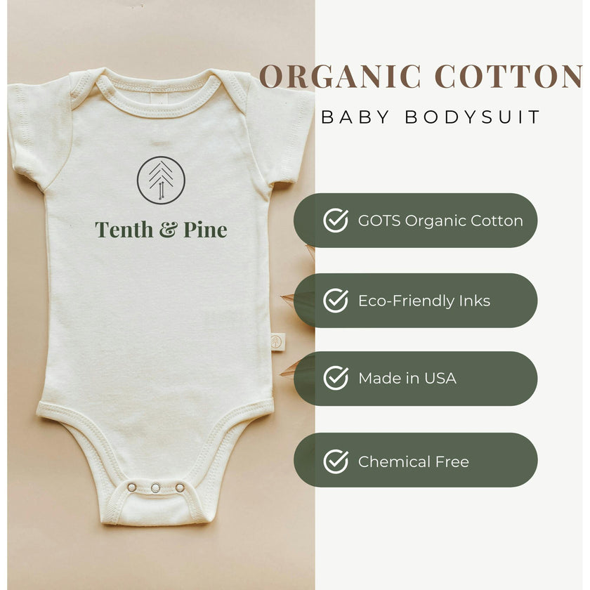 Loved. Clay Organic Cotton Baby Bodysuit Short Sleeve