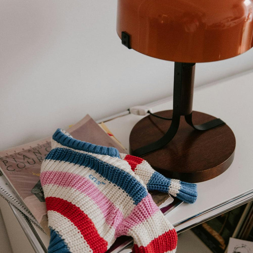 Celosia Baby Jumper Iris Whisper Stripes