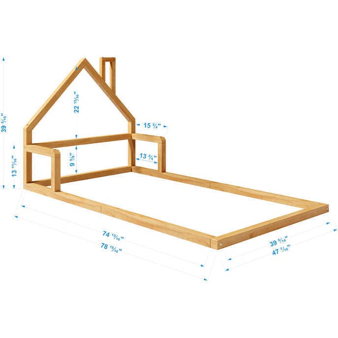 Casita House Twin Floor Bed