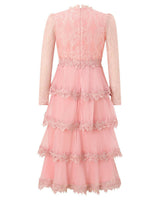 Peggy Lace Midi Dress, Pink