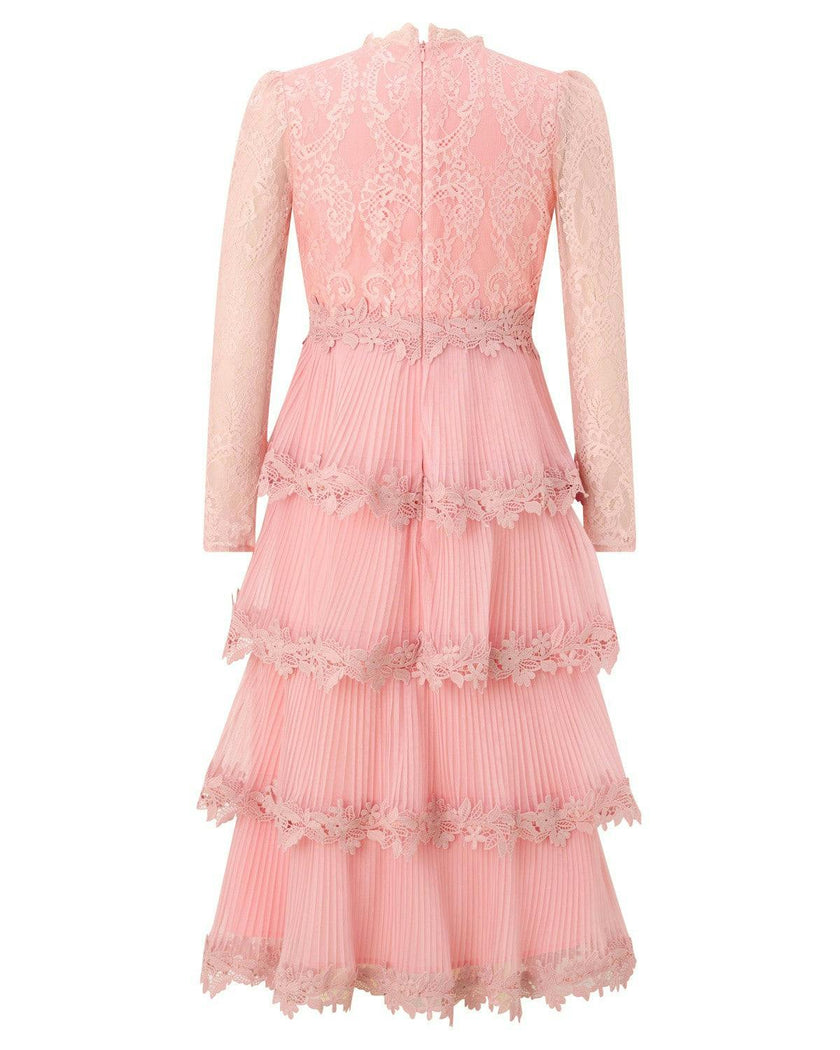 Peggy Lace Midi Dress, Pink