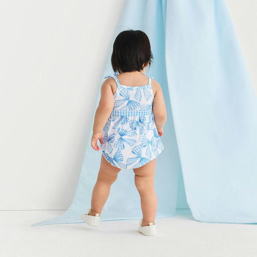 Edda Sleeveless Bow Bubble Romper