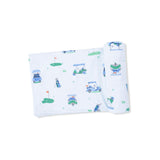 Vintage Golf Carts Blue - Swaddle Blanket