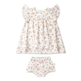 Organic Short Sleeve Flutter Dress