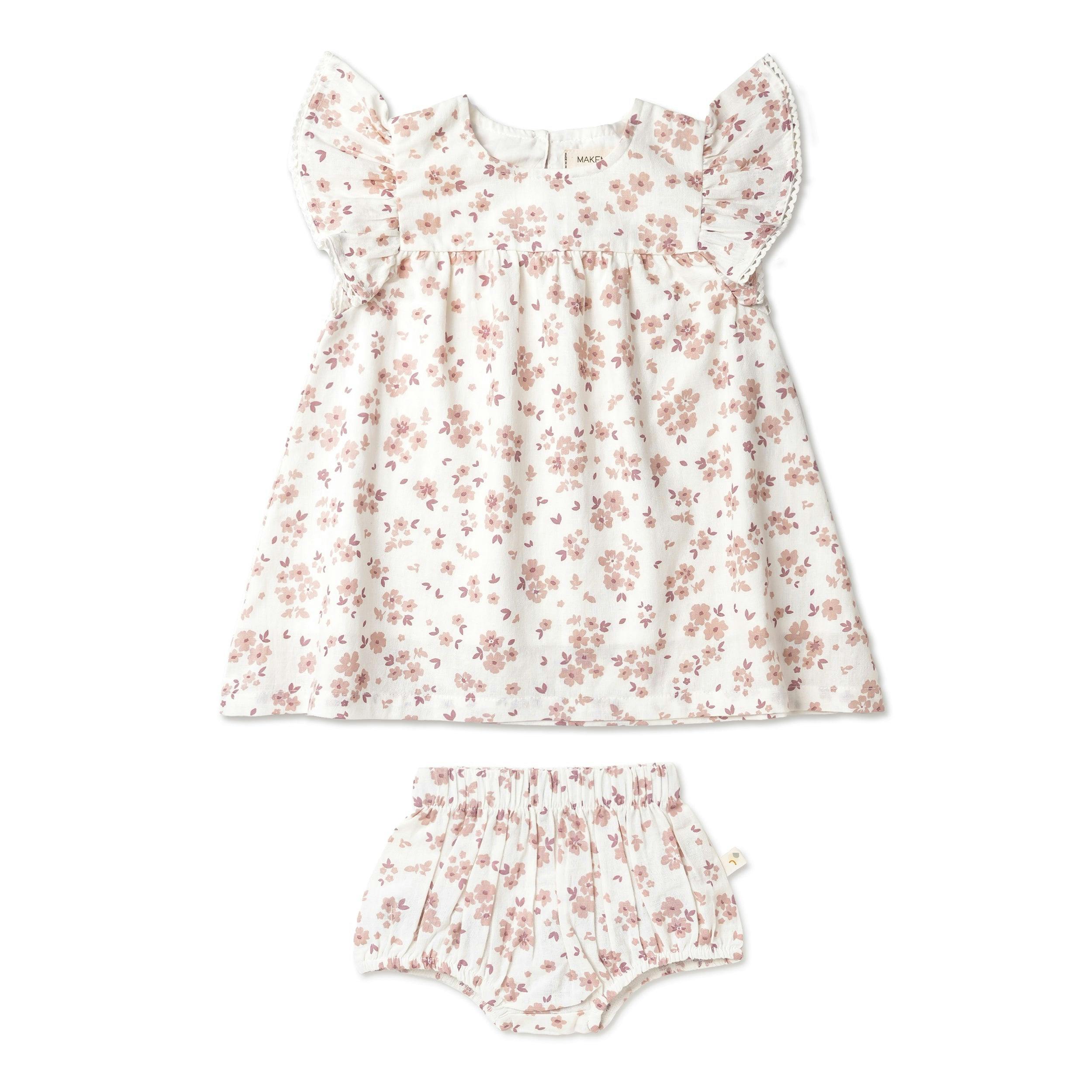 Organic Short Sleeve Flutter Dress