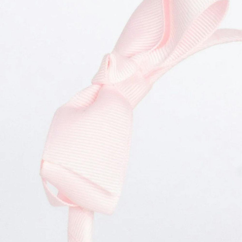 Pretty Bow Alice Band in Powder Pink