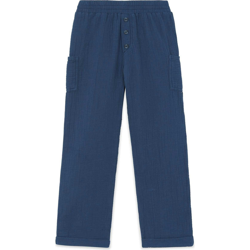 TARTINE ET CHOCOLAT Gauze Cotton Cargo Pants