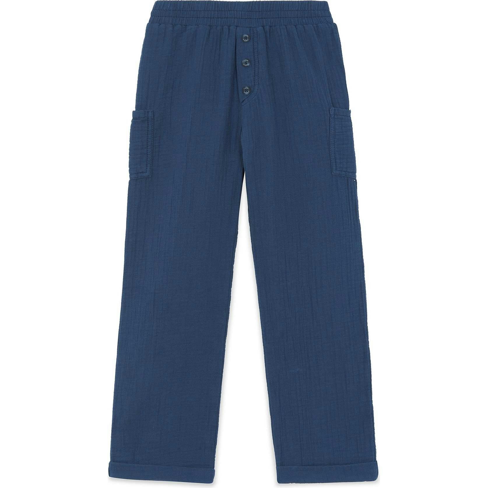 TARTINE ET CHOCOLAT Gauze Cotton Cargo Pants