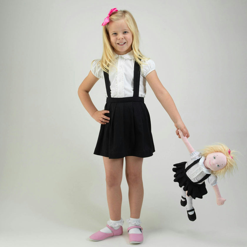Eloise Silk Velvet Pinafore Set