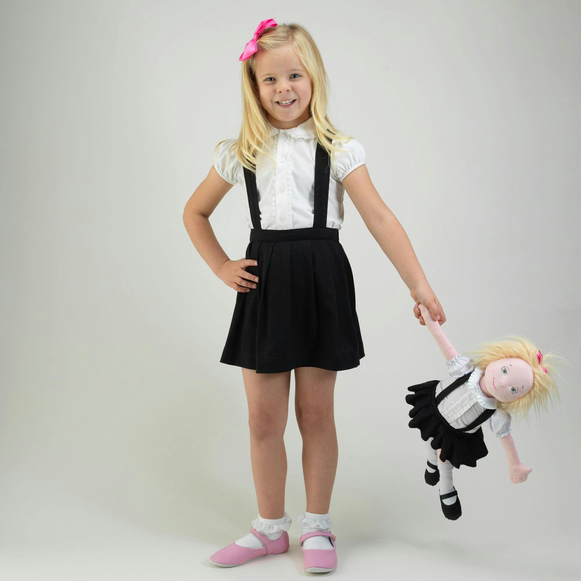 Eloise Silk Velvet Pinafore Set