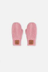 Knit Mittens Pale Dusty Pink