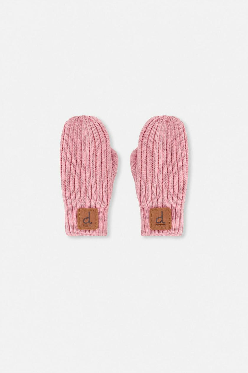 Knit Mittens Pale Dusty Pink