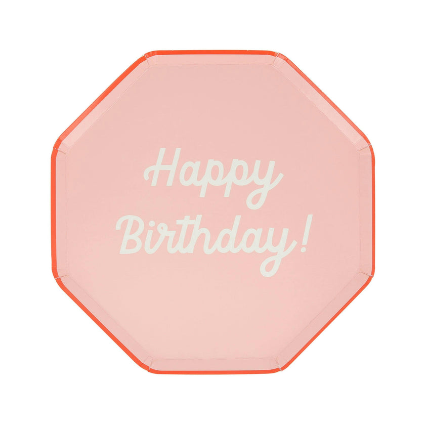 Mixed Happy Birthday Side Plates