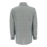 Green Dandelion Print Dress Shirt